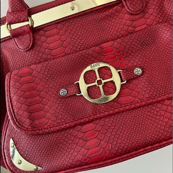 Iman Red And Gold Bag - Picture 5 of 16